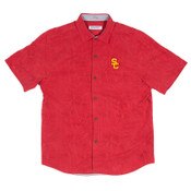 USC Trojans Men's Cardinal SC Interlock Sport Coconut Point Palm Vista Shirt